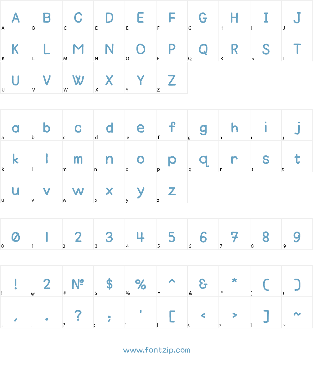Happy Fun Marker Time Font Character